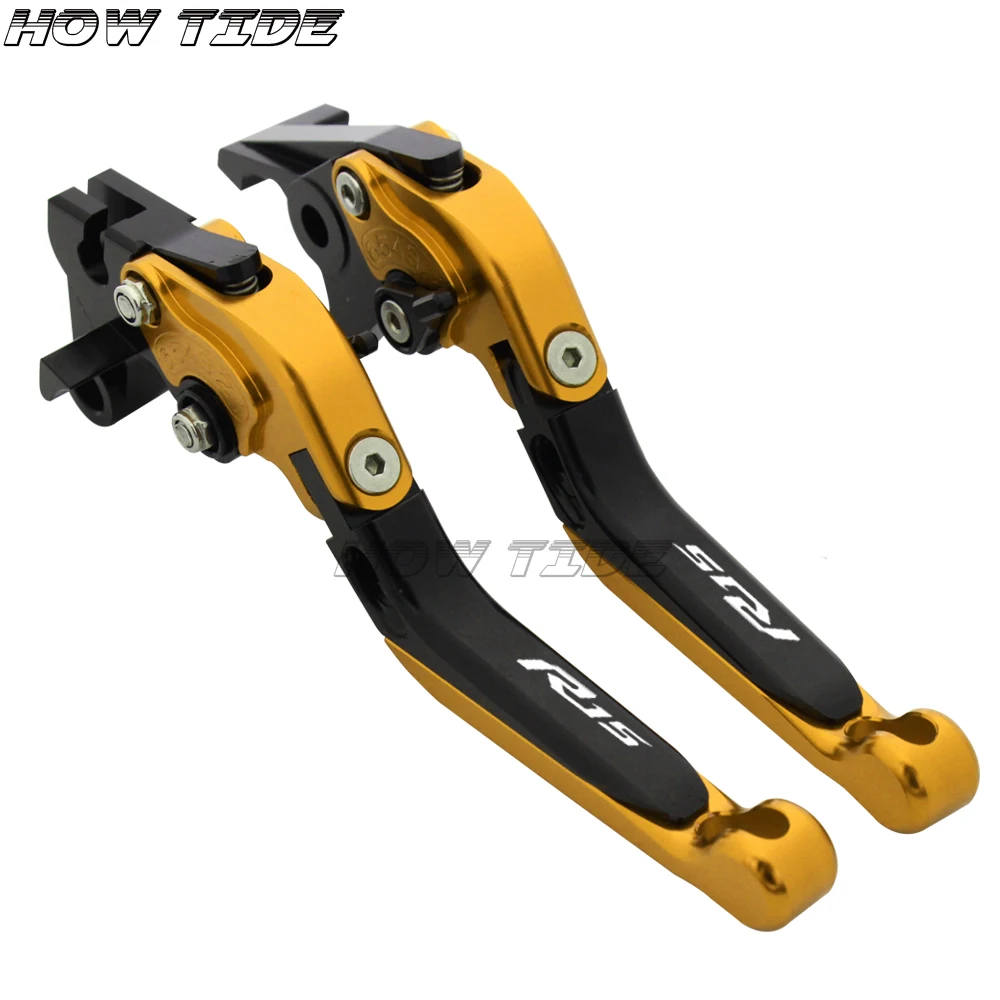 For YAMAHA YAMAHA R15 R 15 2011-2016 logo R15 Motorcycle Adjustable Folding Extendable Brake Clutch Levers fit