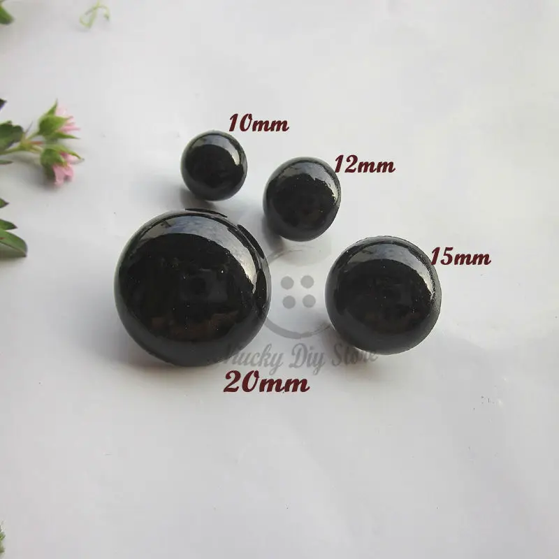 Sewing buttons 60pcs 15mm mushroom black buttons shank plastic animal eye buttons diy craft decorative accessories