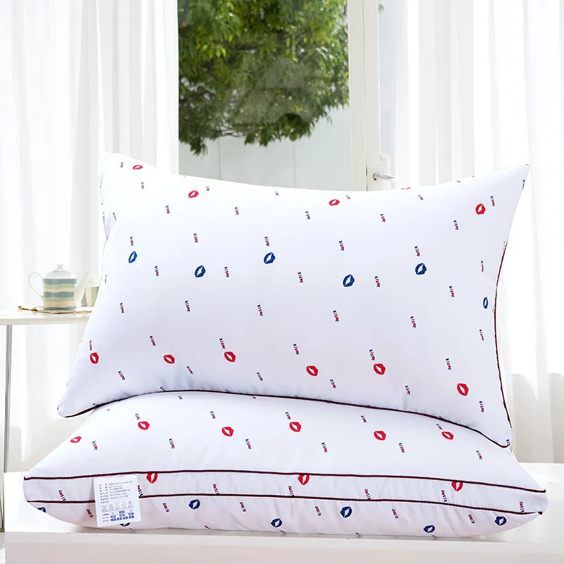 

48x74cm white Feather silk pillow core Sleeping Pillow soft To Correct Bedding comfortable down Pillow case ZT-BW01