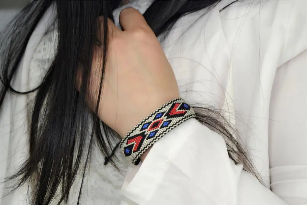 Particular Rope bracelets Original handmade jewelry Braided bracelet Geometric figures  #EZ214