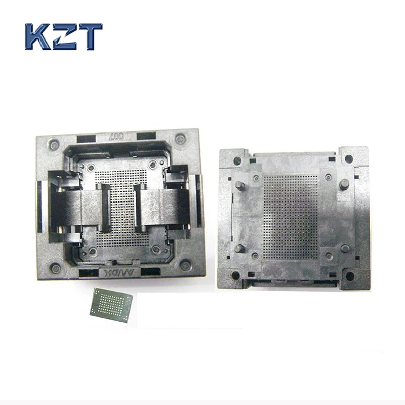 

BGA100-1.0 OPEN TOP Burn in socket pin pitch 1.0mm IC size 14*18mm 12*18mm BGA100-1.0 BGA100 VFBGA100 burn in socket