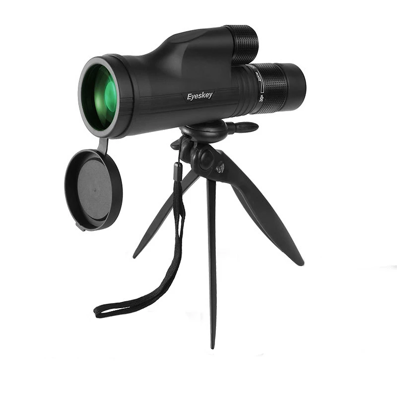 

New Zoom Monocular Telescope 10-30x50 Eyeskey Black HD Waterproof Monoculars Outdoor Camping Bird-watching Telescope with Tripod