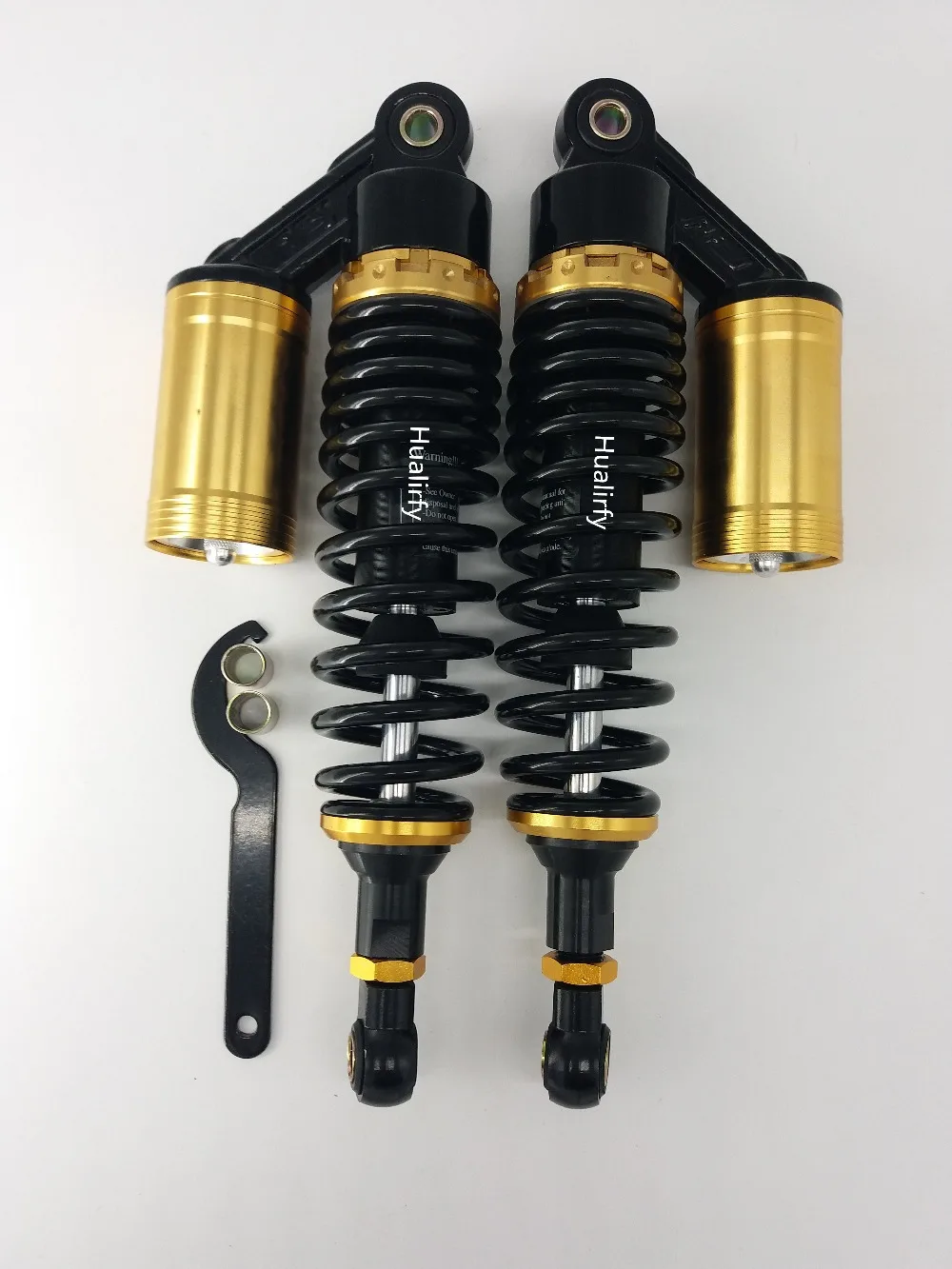 Universal new 345mm  Motorcycle 8mm spring Air Shock Absorber Rear Suspension For Yamaha Motor Scooter ATV Quad Gold&Black