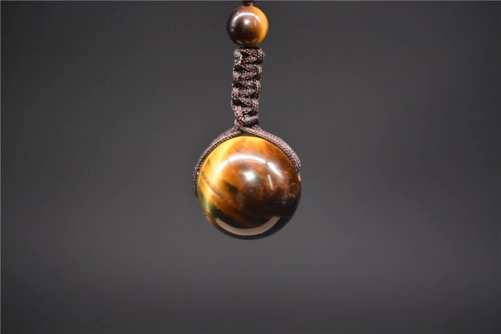 Natural Tiger Eye Beads Ball Pendant Jewelry Stone Pendant Transfer Lucky Love Crystal Jewelry