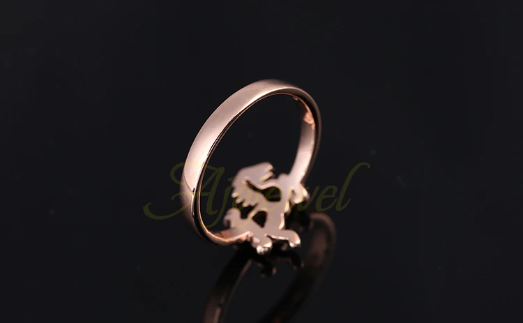 Ajojewel Rose Gold-color Woman Ring Cute Horse Animal Jewelry Unique Gifts