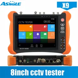 CCTV Tester H.265 4K IP Camera tester X9 8MP TVI CVI 5MP AHD SDI CVBS CCTV Tester Monitor with Cable tracer,HDMI In/4K output