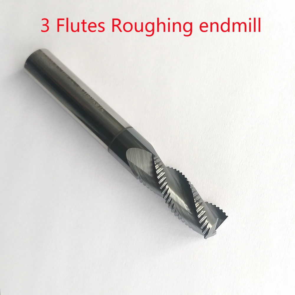 4mm/6mm/8mm/10mm/12mm 3Flute  HRC45/55/60 lengthen Roughing end mill  Spiral Bit Milling Tools CNC Corn Endmills Router bits