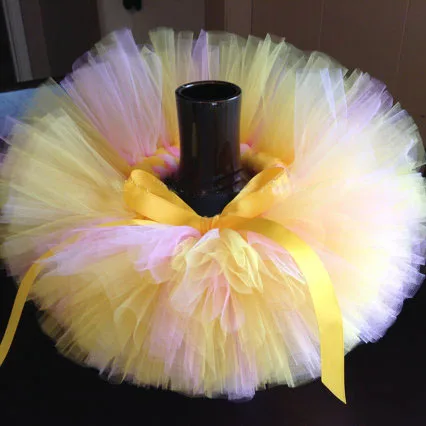 Multicolor Baby Girls Tutu Skirts Infant 100% Handmade Fluffy Ballet Dance Tutus Pettiskirts with Ribbon Bow Kids Party Skirts