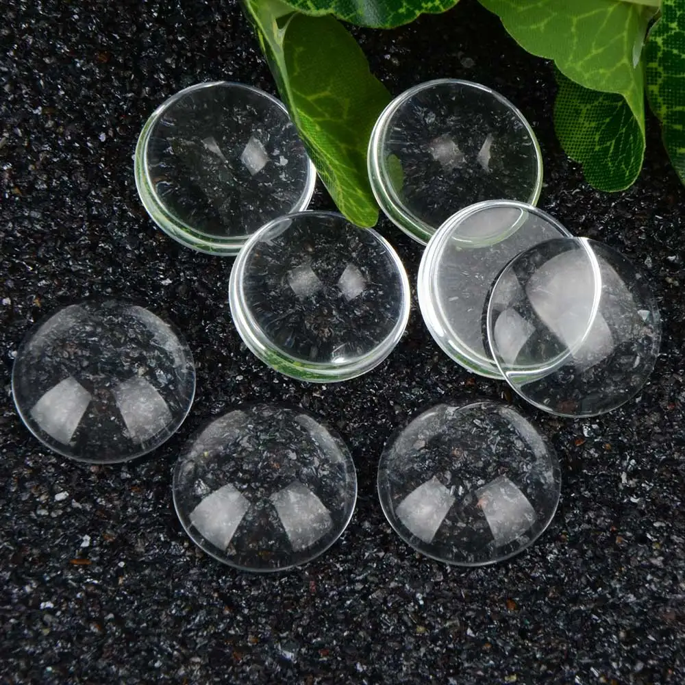 

20pcs/lot 20mm Flat Back Round Clear Magnifying Glass Cabochon Accessories For DIY Jewelry Making