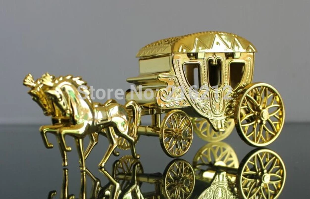 

New Arrive Sillver plastic carriage box wedding candy box chocolate box