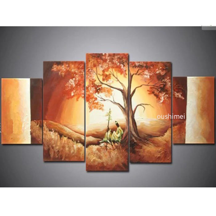 

Handmade Modern Abstract Picture On Canvas Love Tree Landscape Oil Painting Handmade Living Room Wall Decor Hang of Art Pictures