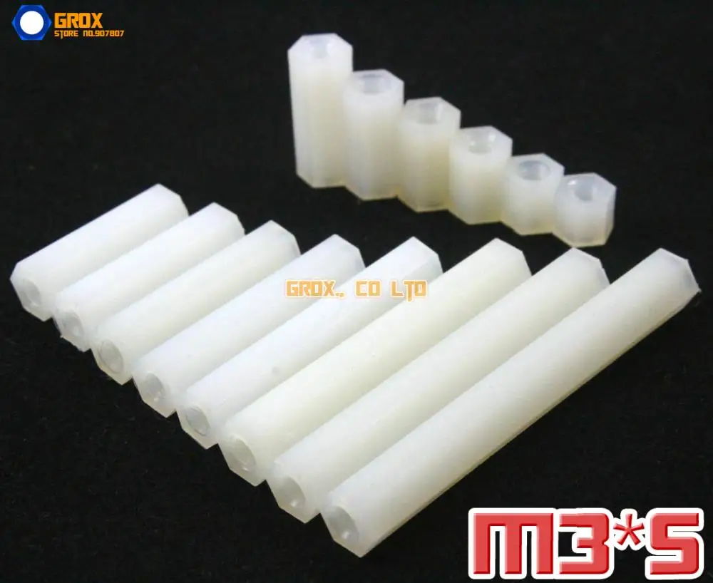 

300 Pieces Nylon M3 x 5mm Female PCB Motherboard Standoff Spacer