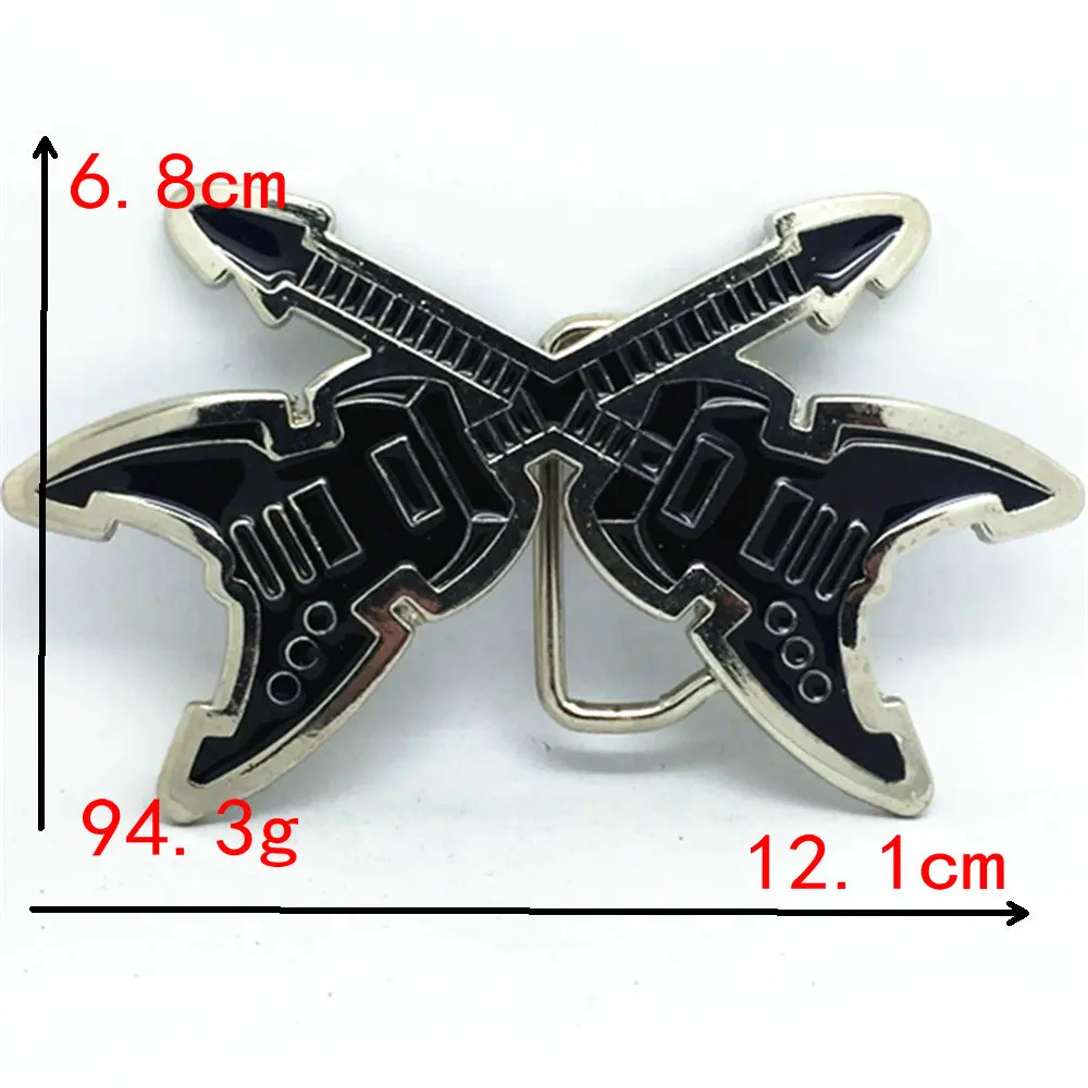 Western cowboy, American original guitar, music, buckle metal, men's fashion belt buckle