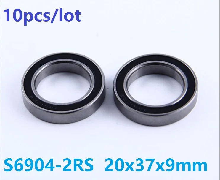 

10pcs/lot ABEC-5 S6904-2RS S6904RS S6904 2RS RS Stainless Steel ball bearing 20x37x9 mm Deep Groove Ball Bearing 20*37*9mm