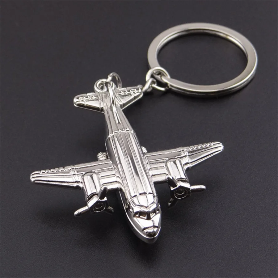 New fashion Plane Model Shaped Key Chain Gift Originality Metal KeyChains Men Hey Holder women Key Ring gift jewelry