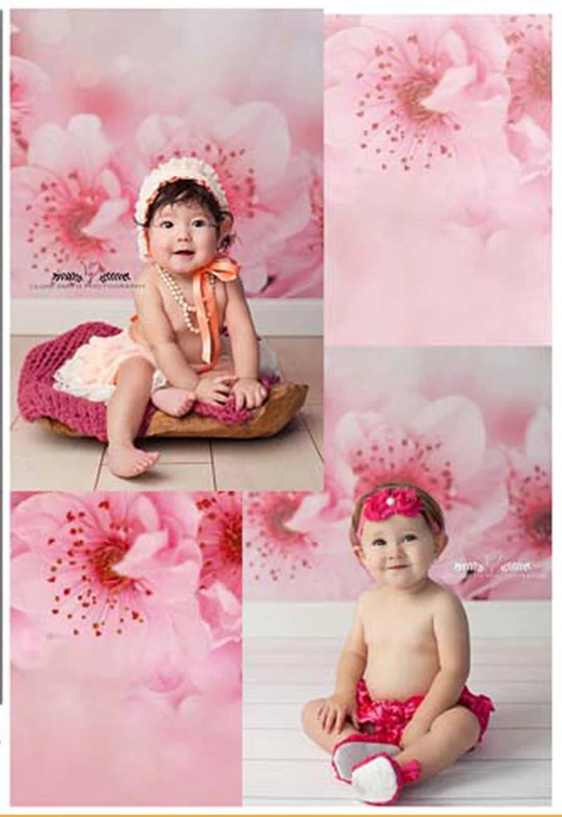 

VinylBDS Children Photography Backdrop Photo Background Newborn Pink Peach A Symbol Of Good Luck Sunshine For Baby Photo Studio