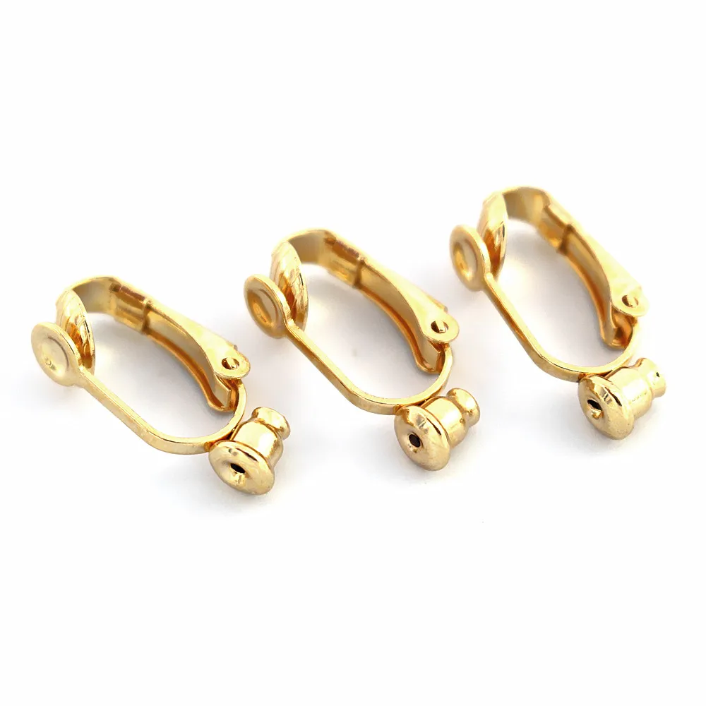 

Stainless Steel Earrings Adapter People Clip On Earrings DIY Jewelry Making Tool Findings Stud Ear Clips Converter Non-pierced