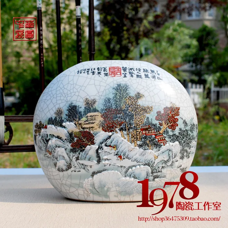 Jingdezhen ceramic vase archaize kiln vase Modern porcelain European furnishing articles