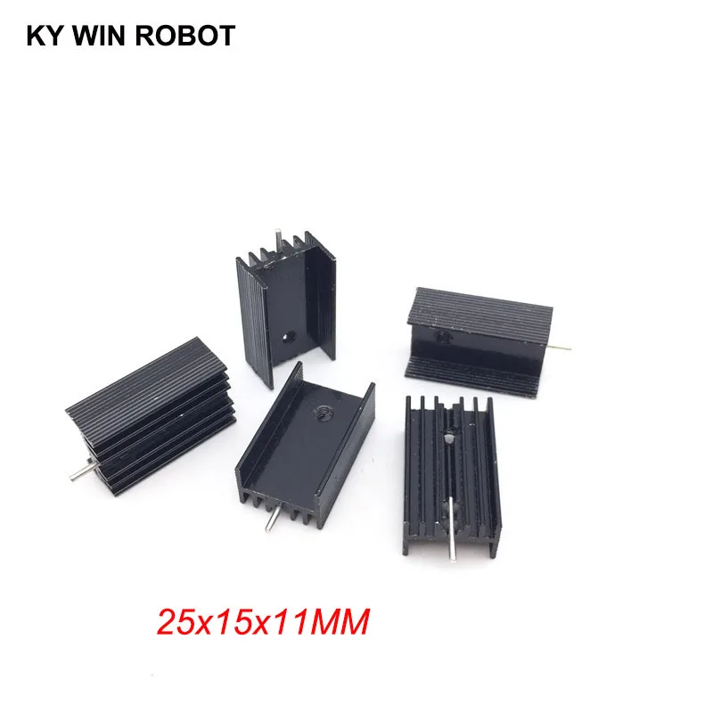 5pcs  Aluminium TO-220 Heatsink TO 220 Heat Sink Transistor Radiator TO220 Cooler Cooling 25*15*11MM With 1 Pin