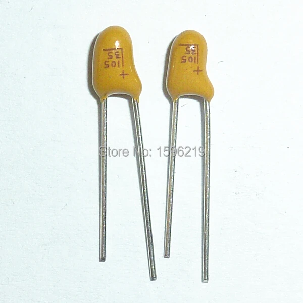 50pcs Tantalum capacitor 1uF 35V Brand New 35V1uF  DIP Radial