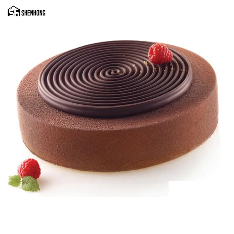 

SHENHONG Product Mix Tourbillon Silicone Mold 2PCS/Set 3D Cake Moulds Mousse Chocolate Moule Pastry Bakeware Dessert Art Pan