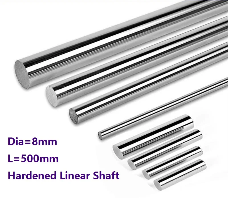 

10pcs/lot Dia 8mm shaft 500mm long Chromed plated linear shaft hardened shaft rod bar rail guide for 3d printer cnc parts