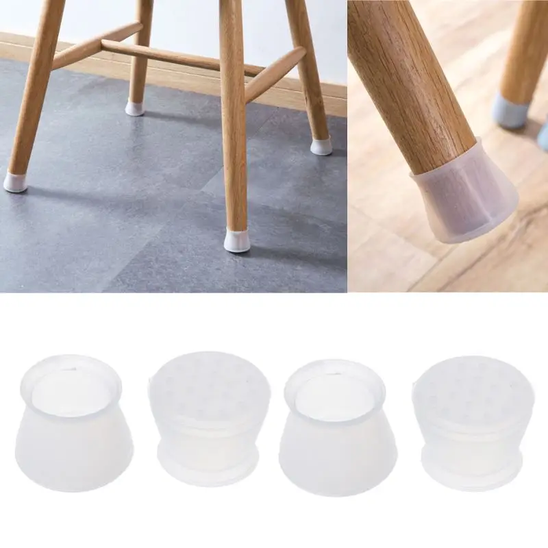 4 Ốp Ghế Chân Mũ Chân Miếng Lót Đồ Bàn Có Tầng Bảo Vệ