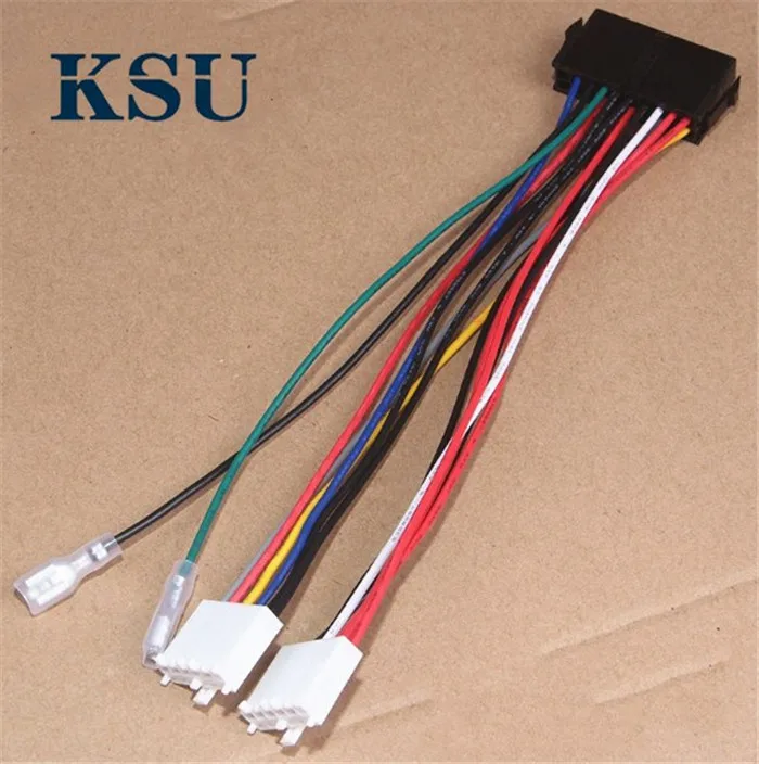 

50pcs/lot 20Pin ATX to 2-Port 6Pin AT PSU Converter Power Cable Cord 20cm for 286 386 486 586 Old Computer