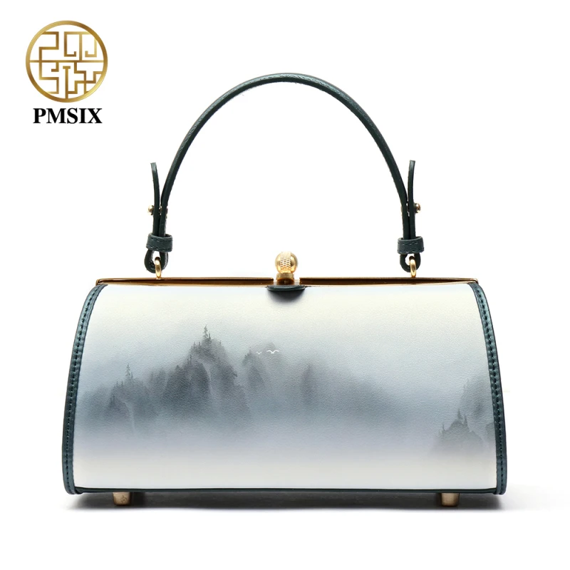 Pmsix New Cow Leather Women\'s Handbags Designer Shoulder Bags Casual Messenger Bag Vintage Bag Bolsas femininas 2020