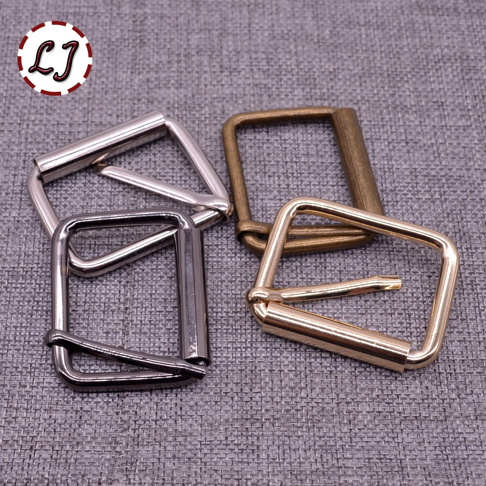 New 10pcs/lot 10mm/20mm/25mm/30mm/40mm silver bronze gold Square metal shoes bag Belt Buckles decoration DIY Accessory Sewing