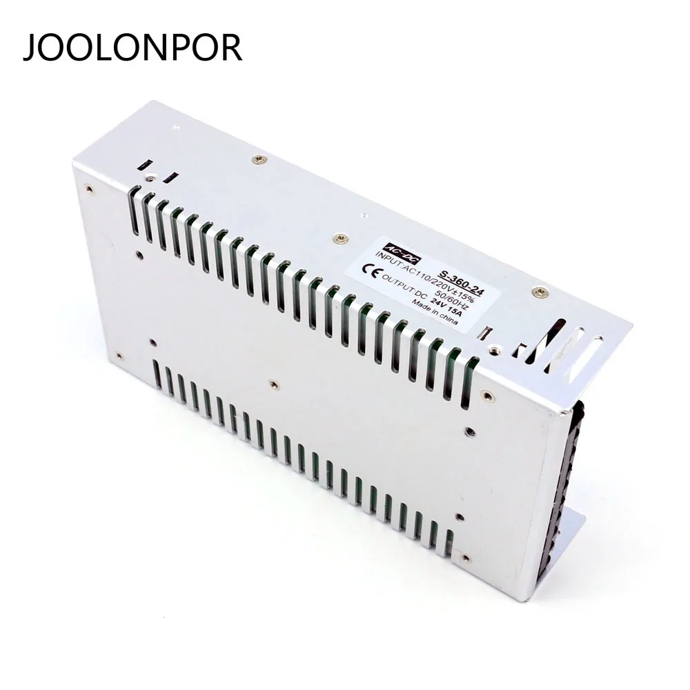 JOOLONPOR DC 24V 360W Lighting Transformers Power Supply LED Driver Power for LED Strip Light Switch Power Supply