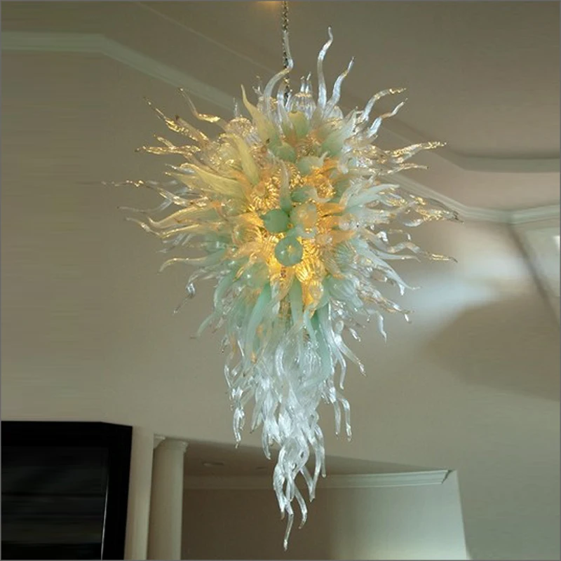 

Europe Designed Spring Style Art Glass Chandelier Handmade Blown Glass Pendant Lights for Kitchen Decor