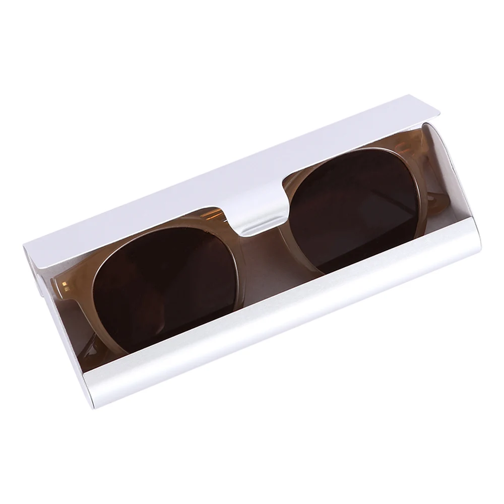 1Pcs Slim Matte Hard Metal/Plastic Spectacles Glasses Protection Black Silver Eyeglasses Case Travel Portable Holder Box Gifts