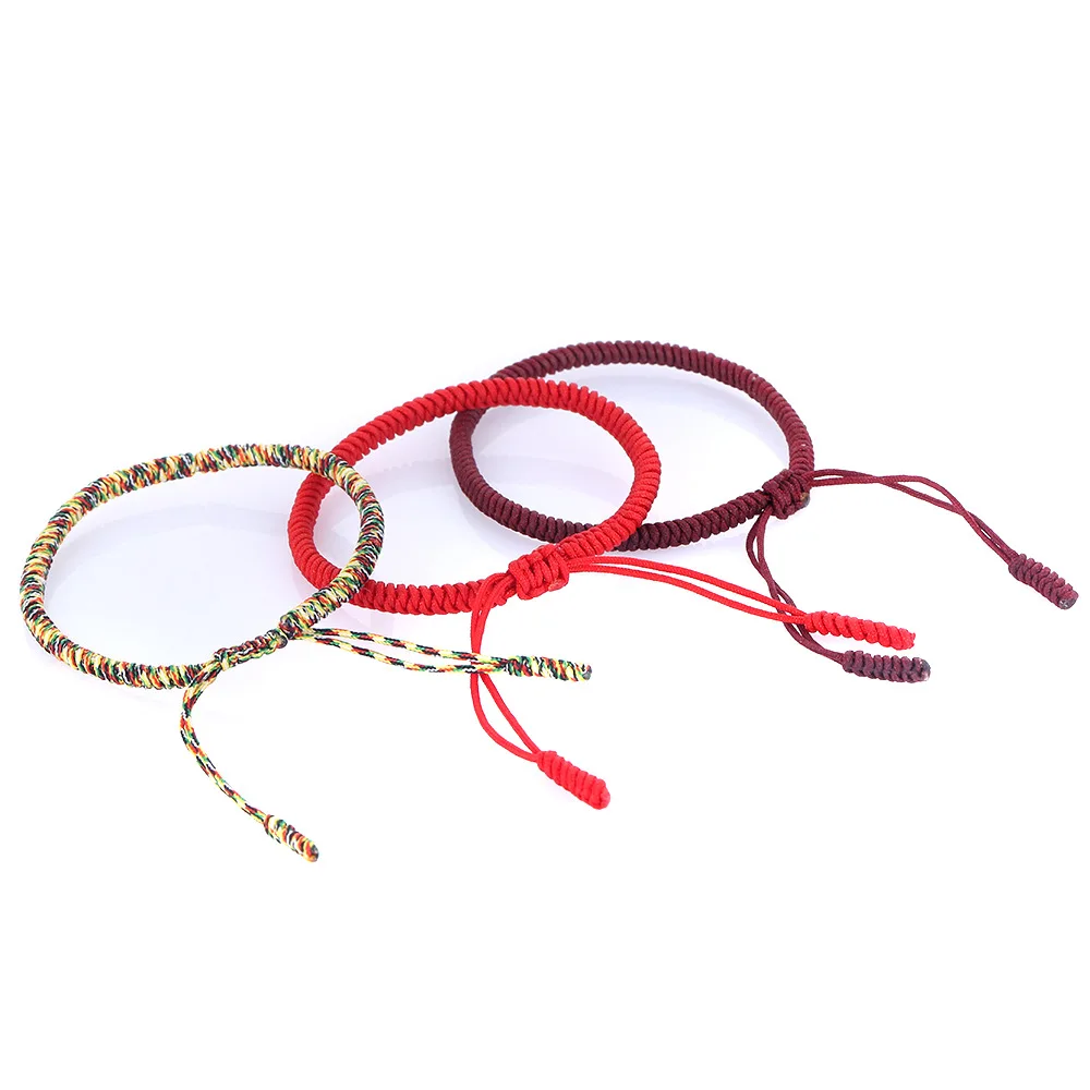 Handmade Knots Rope Bracelet Tibetan Buddhist Lucky Charm Tibetan Bracelets & Bangles For Women Men Gift