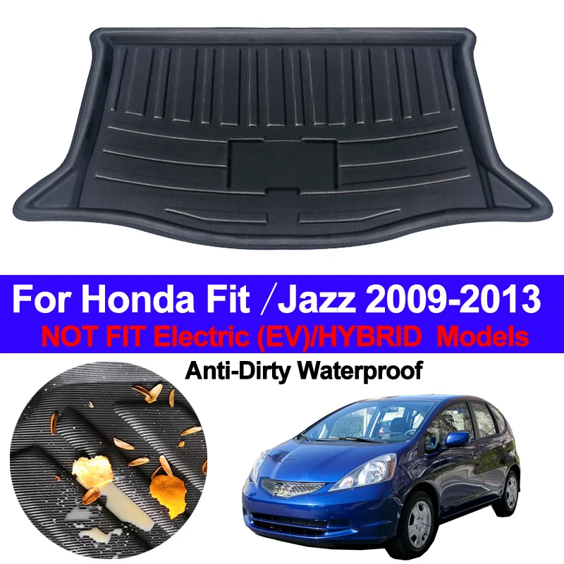 Car Rear Boot Cargo Liner Trunk Floor Mat Carpets Tray Mats Luggage Pad Carpet For Honda FIT / JAZZ 2009 2010 2011 2012 2013 MK2