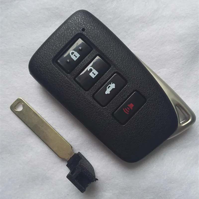 

3+1/4 Button Smart Remote Key Shell Fob Keyless Entry Case 4 Buttons For Lexus IS/ES/GS/NX/RX Smart Card with Emergency blade
