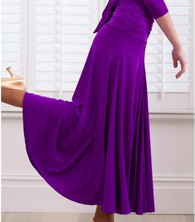 Comprimento 85-90cm espanha mulheres trajes de dança flamenco roxo saias de flamenco salão de baile salsa latina vestido de dança saia dancewear