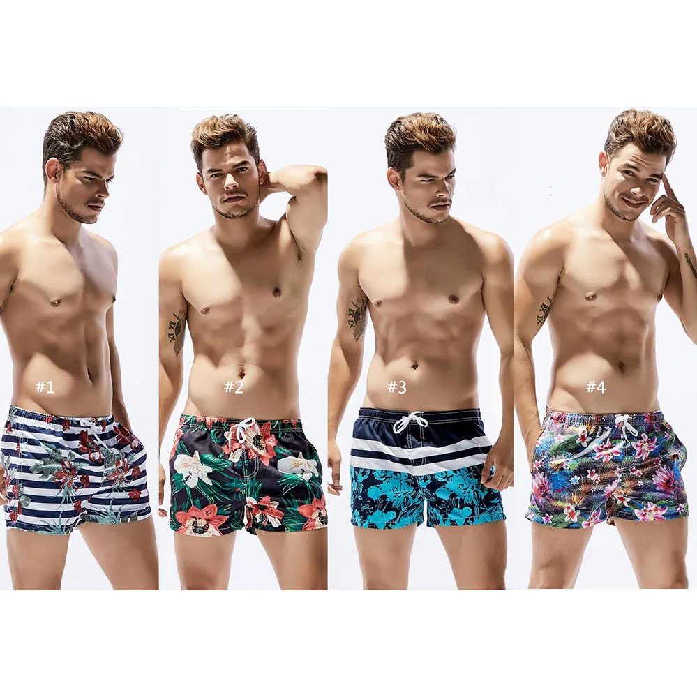 New Men\'s Board Shorts Swimwear Quick Drying Beach Short Casual Pants Fashion - Printed Color Choice