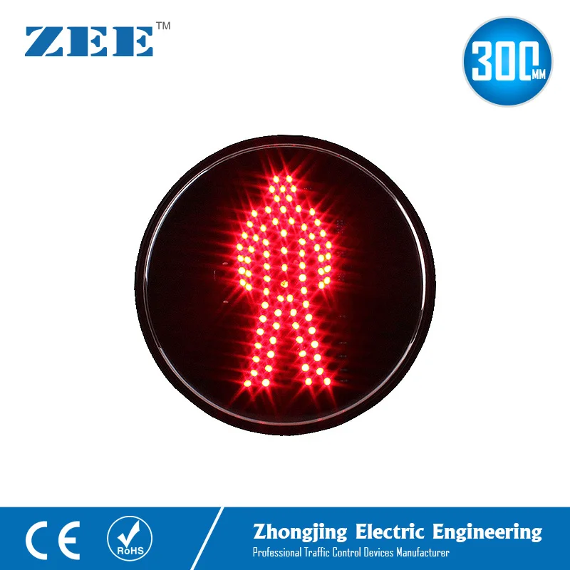 

12 inches 300mm Red Man LED Traffic Signal Module Pedestrian Traffic Lights 220V Electricity Powered Traffic Lamp