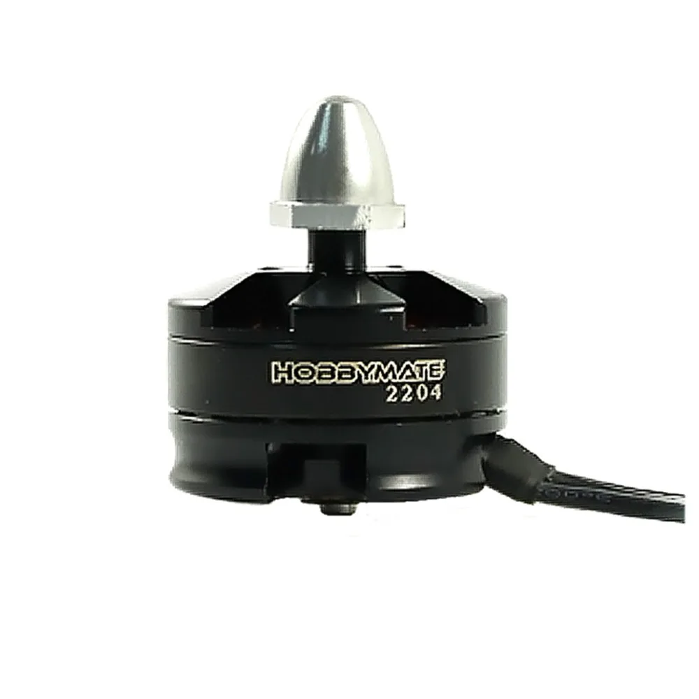 Motore brushless HOBBYMATE 2204 2300KV CCW Motore con cappuccio argento nero