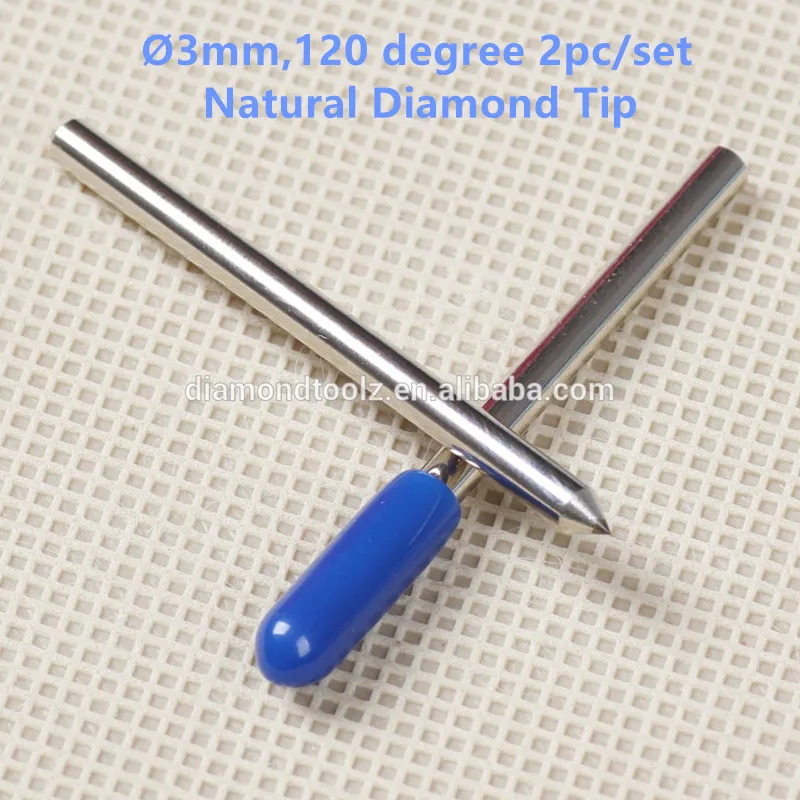 Talentool 2pcs/lot Natural Diamond  Engraver Drag Bit with 120 degree Dia 3.175mm for Engraving Metal Glass Stone Glod