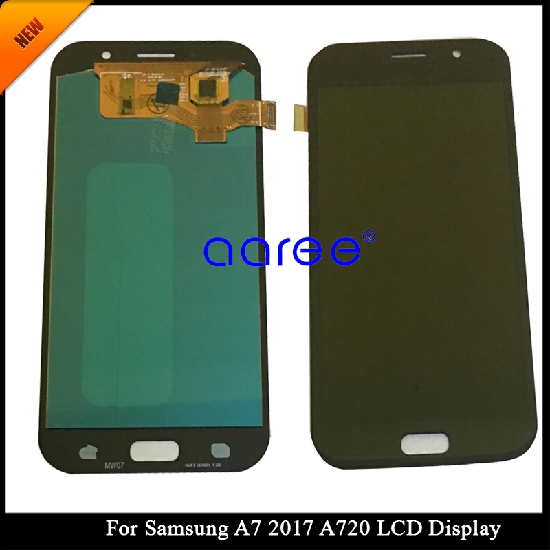 

Tracking No. 100% tested Super AMOLED For Samsung A720 LCD A7 2017 Display LCD Screen Touch Digitizer Assembly