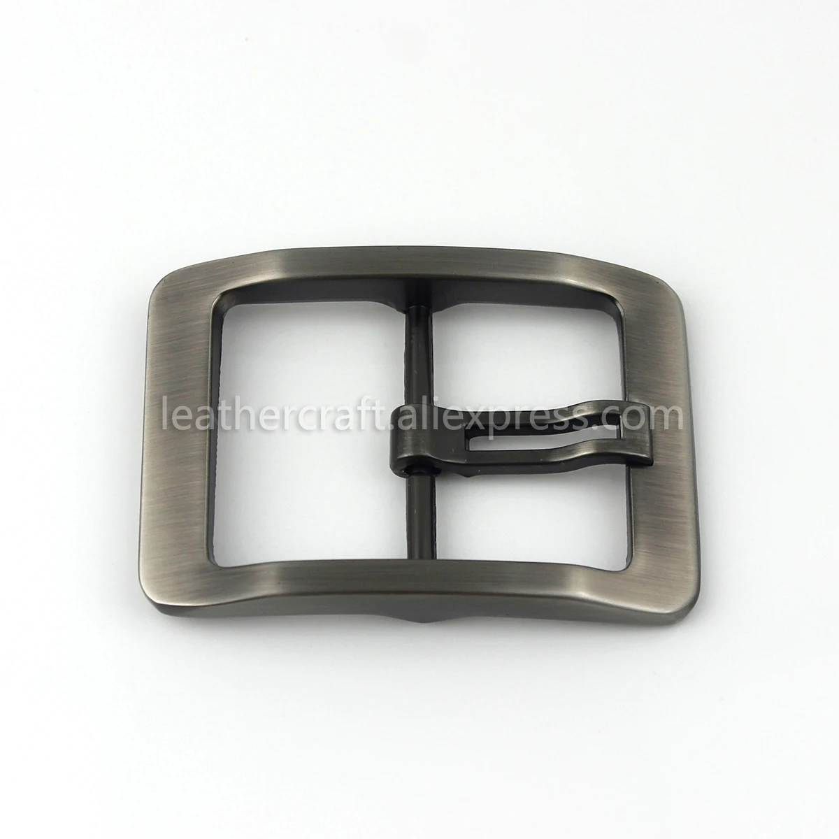 1x 40mm Fashion Metal Brushed Men Belt Buckle Center Bar Single Pin Buckle Leather Craft Belt Strap Webbing 1-1/2\