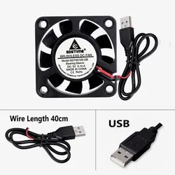 Gdstime 5V USB 40mm x 10mm 9 Blades Small Brushless DC Cooling Cooler Fan 40x40x10mm 4010