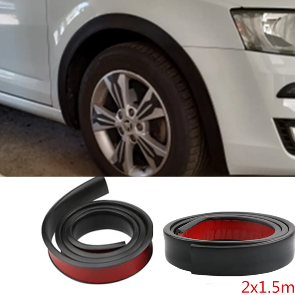 

Chummu150cm Car Styling Soft Rubber Car Bumper Strip 45/55mm Width Auto Exterior Front Bumper Lip Protector Sticker Strip Kit