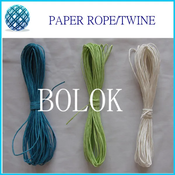 

DIY paper rope(10yards/bundle) 60pcs/lot, color twisted paper twine,gift packing rope