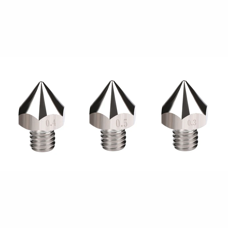 

Аксессуары для 3D-принтера, 2 шт., Посеребренная насадка, сопло 0,2/0,3/0,4/0,5 мм