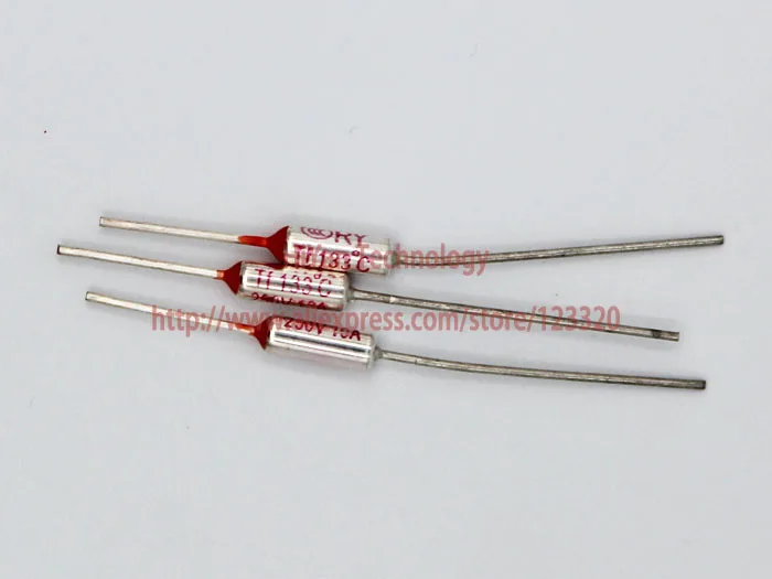 (20pcs/lot) RY133 TF 133 Degree Celsius 133C 10A 250V Temperature Thermal Fuse