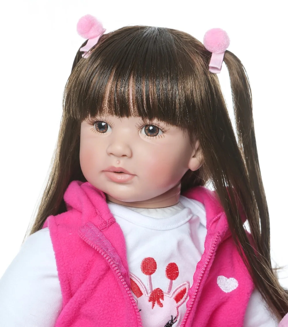 

60CM NPK 24inch Soft Silicone Vinyl Reborn Baby Doll Lifelike Newborn Bebe Dolls Collectible NPK Boneca Reborn