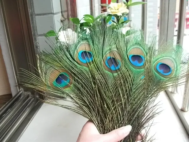 2017 1000PCS Natural Peacock Feather 25-30cm Clothing Decoration Plumage Fashion Crafts Beautiful Decorative